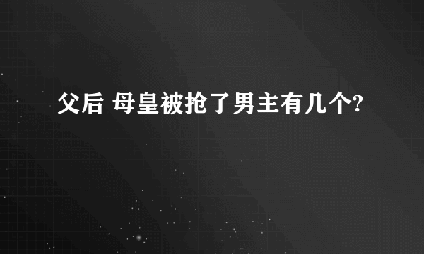 父后 母皇被抢了男主有几个?