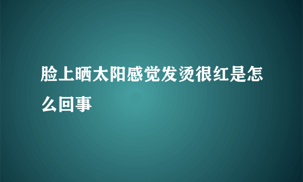 脸上晒太阳感觉发烫很红是怎么回事