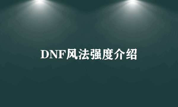 DNF风法强度介绍