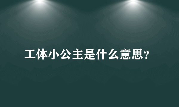 工体小公主是什么意思？