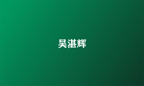 吴湛辉