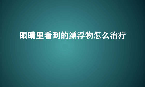 眼睛里看到的漂浮物怎么治疗