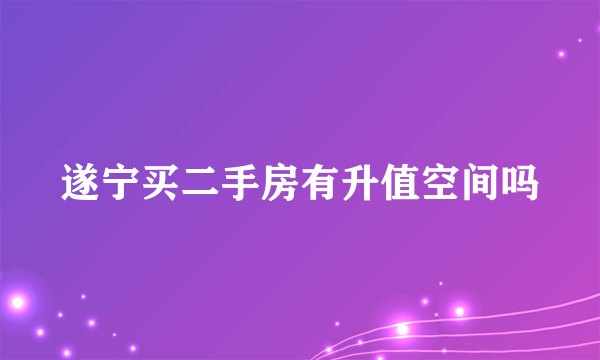 遂宁买二手房有升值空间吗