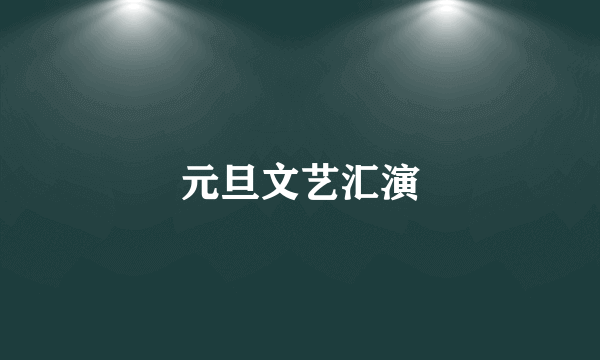 元旦文艺汇演
