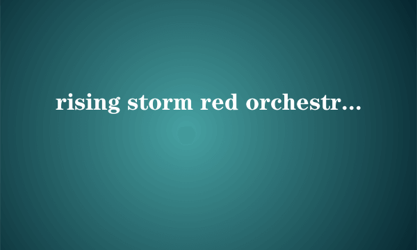 rising storm red orchestra 2为什么黑屏无响应啊？