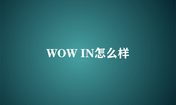 WOW IN怎么样