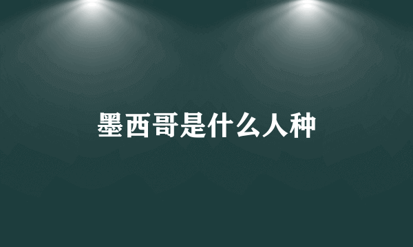 墨西哥是什么人种