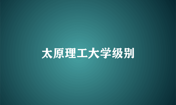 太原理工大学级别