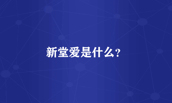 新堂爱是什么？