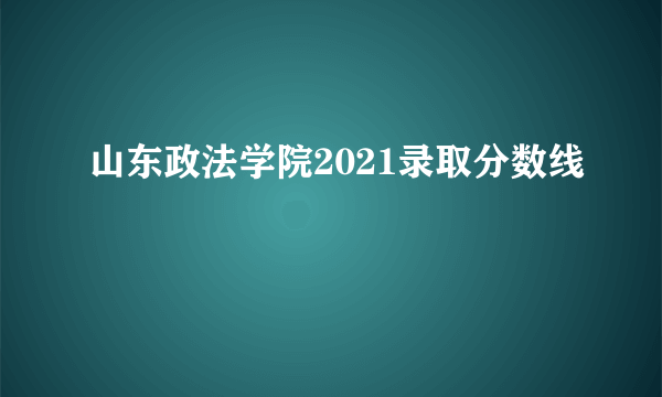 山东政法学院2021录取分数线