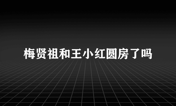 梅贤祖和王小红圆房了吗