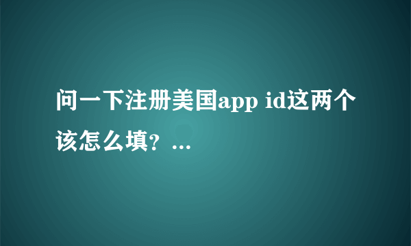 问一下注册美国app id这两个该怎么填？...