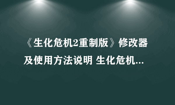 《生化危机2重制版》修改器及使用方法说明 生化危机2重制版修改器怎么用