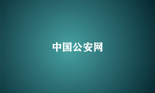 中国公安网