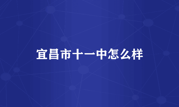 宜昌市十一中怎么样