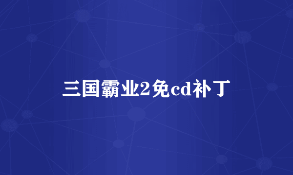 三国霸业2免cd补丁