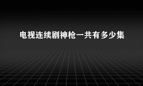 电视连续剧神枪一共有多少集