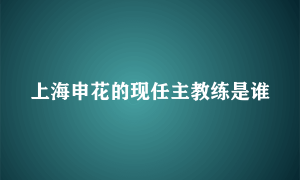 上海申花的现任主教练是谁