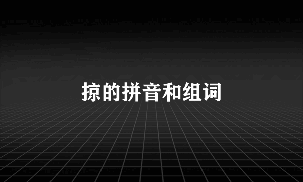 掠的拼音和组词