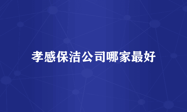 孝感保洁公司哪家最好