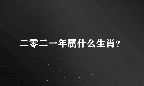 二零二一年属什么生肖？