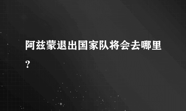 阿兹蒙退出国家队将会去哪里？