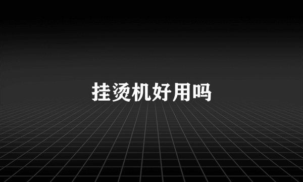 挂烫机好用吗