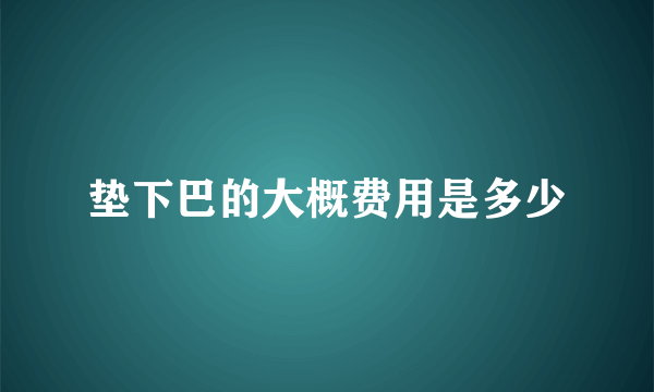 垫下巴的大概费用是多少