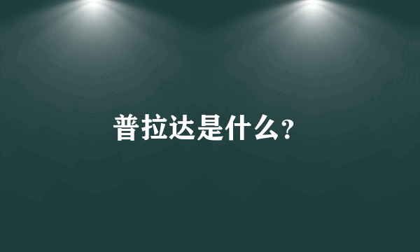 普拉达是什么？