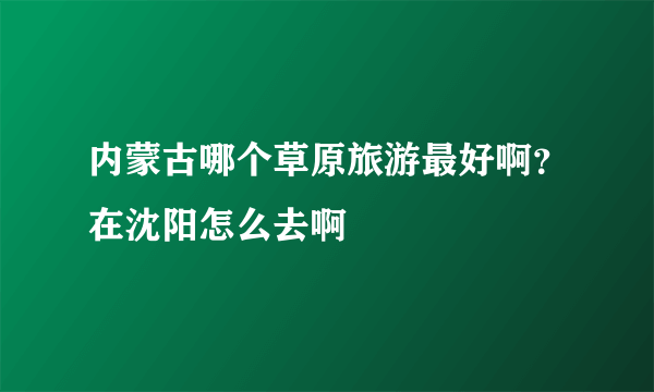 内蒙古哪个草原旅游最好啊？在沈阳怎么去啊