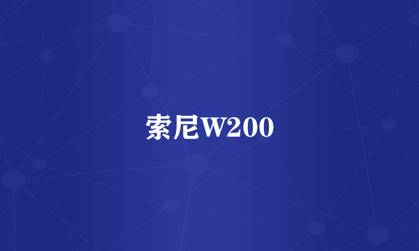 索尼W200