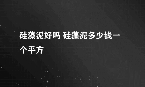 硅藻泥好吗 硅藻泥多少钱一个平方
