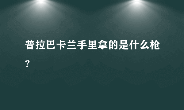 普拉巴卡兰手里拿的是什么枪？