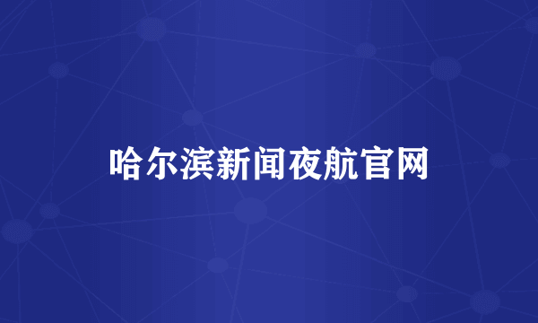 哈尔滨新闻夜航官网