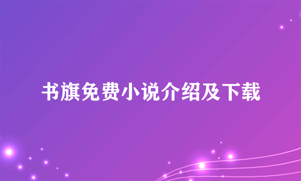书旗免费小说介绍及下载