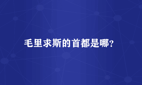 毛里求斯的首都是哪？
