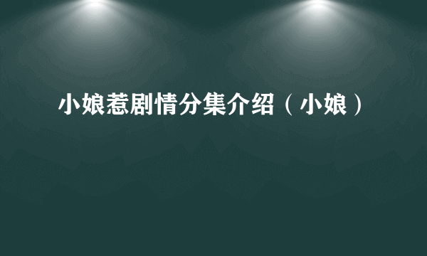小娘惹剧情分集介绍（小娘）