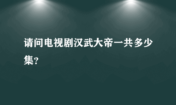 请问电视剧汉武大帝一共多少集？