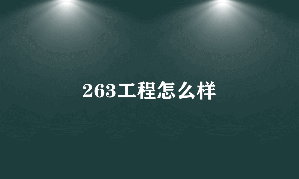 263工程怎么样