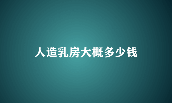人造乳房大概多少钱