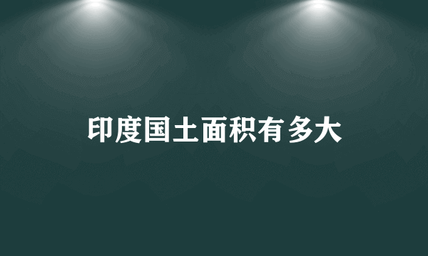 印度国土面积有多大