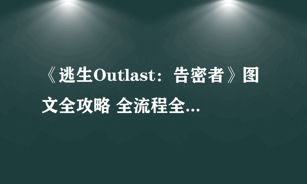 《逃生Outlast：告密者》图文全攻略 全流程全剧情攻略