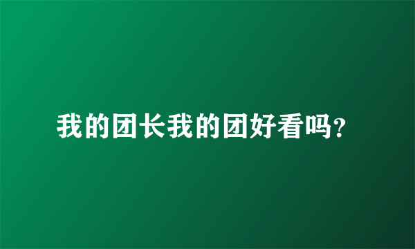 我的团长我的团好看吗？