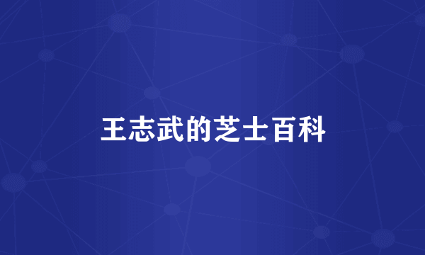 王志武的芝士百科