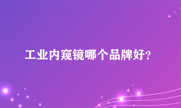 工业内窥镜哪个品牌好？