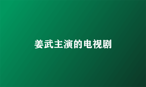 姜武主演的电视剧