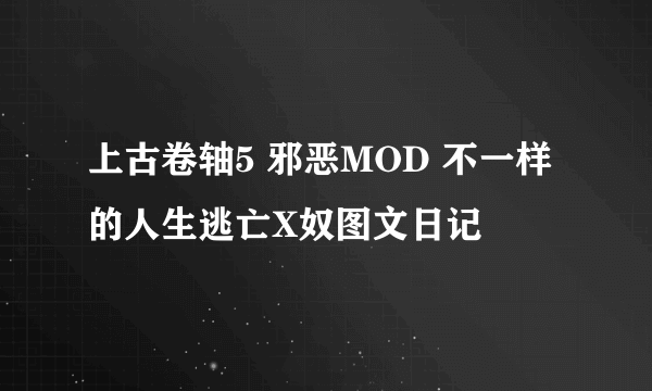 上古卷轴5 邪恶MOD 不一样的人生逃亡X奴图文日记