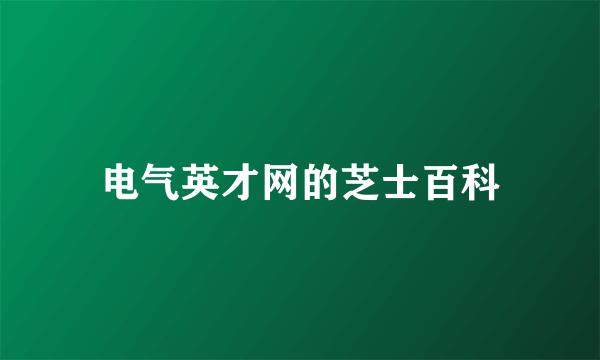 电气英才网的芝士百科