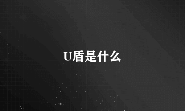U盾是什么