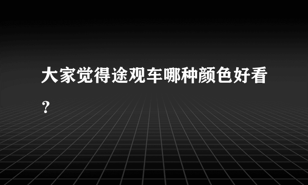 大家觉得途观车哪种颜色好看？